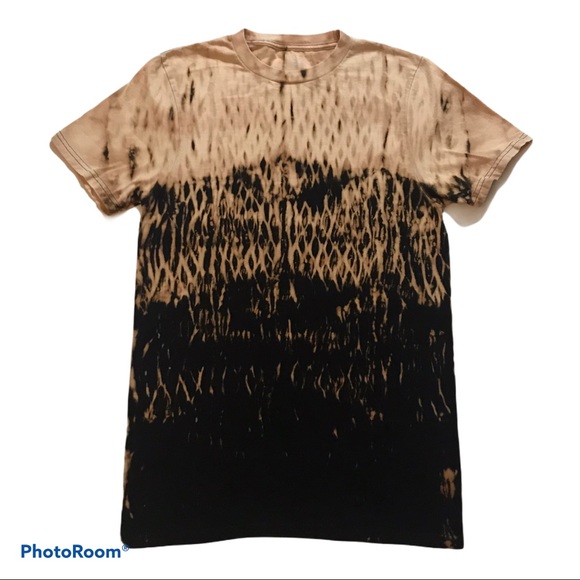 NWOT Custom Made Reverse Bleach Tie Dye T Shirt Size Small Men’s - Picture 1 of 5
